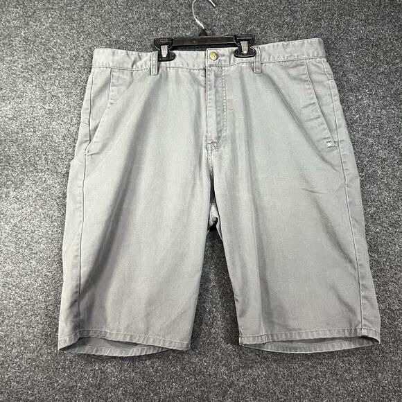 VTG Y2K Volcom Dark Gray Shorts Sz 34 Corpo Class Collection Skate Baggy - Picture 1 of 8